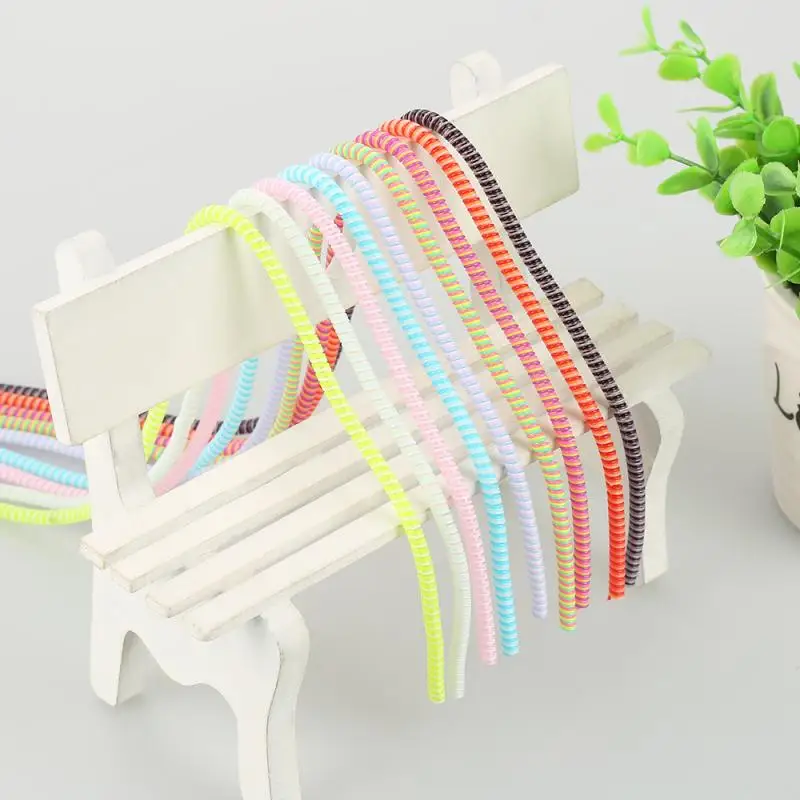 

1pcs Wire Spiral Cable Protector Data Sleeve Line Plastic Bobbin Winder Protective For Iphone Xiaomi Androidsmartphone USB Cover