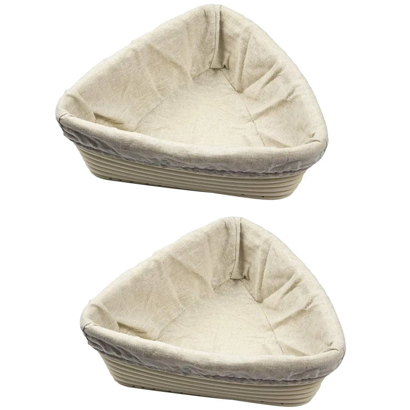 Ротанговая овальная Тройная Изолированная хлебная корзина с мягким тестом миска для выпечки запеченная корзина для хранения еды Органайзер 2 упаковки
