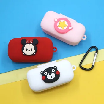 

Cartoon Soft Case for QCY T5 T5S Wireless Bluetooth Headset Portable Silicone Protective Cover with Hook for QCY T5 T5S