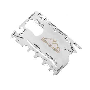 

Customized Logo Personalized Multifunctional Card Knife Outdoor Camping Multi Purpose Tool with Wrench & Bottle Opener 25pcs