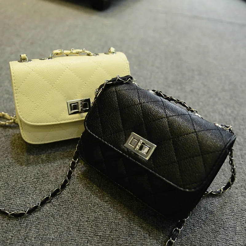 

2016 New Style Small Sachet Rhombus Chain Turnlock Bag Fashion Korean-style Mini Shoulder Oblique Bag WOMEN'S Bag Small Bag
