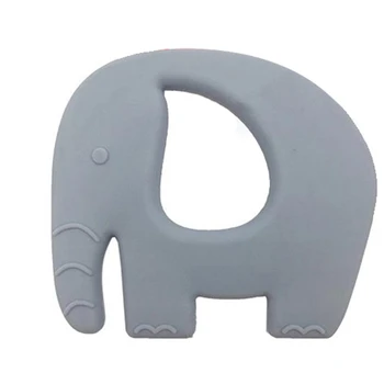 

2Pcs Elephant Silicone Teether Necklace Teething Beads Baby Nursing Toy Pacifier Chain Decoration