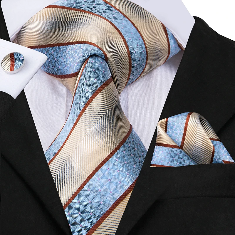 Темно-синий Шелковый мужской галстук с узором "пейсли", Модный деловой галстук для свадьбы, синий галстук для мужчин, классические запонки, галстук, костюм - Цвет: C-3015