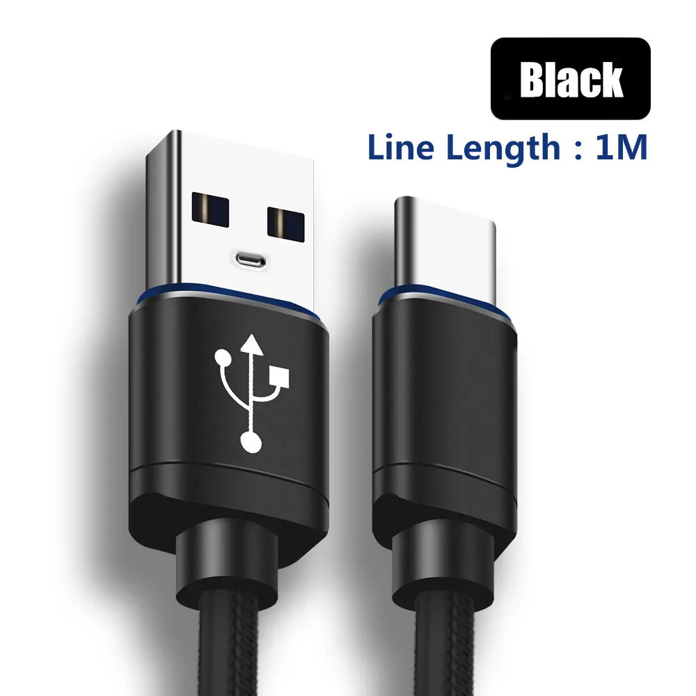 black with bag MOFi type c кабель для быстрой зарядки передачи данных USB type-c для samsung note 10 plus s10 s9 huawei honor 20 pro p30 mi9 1m зарядное устройство - Цвет: black with bag