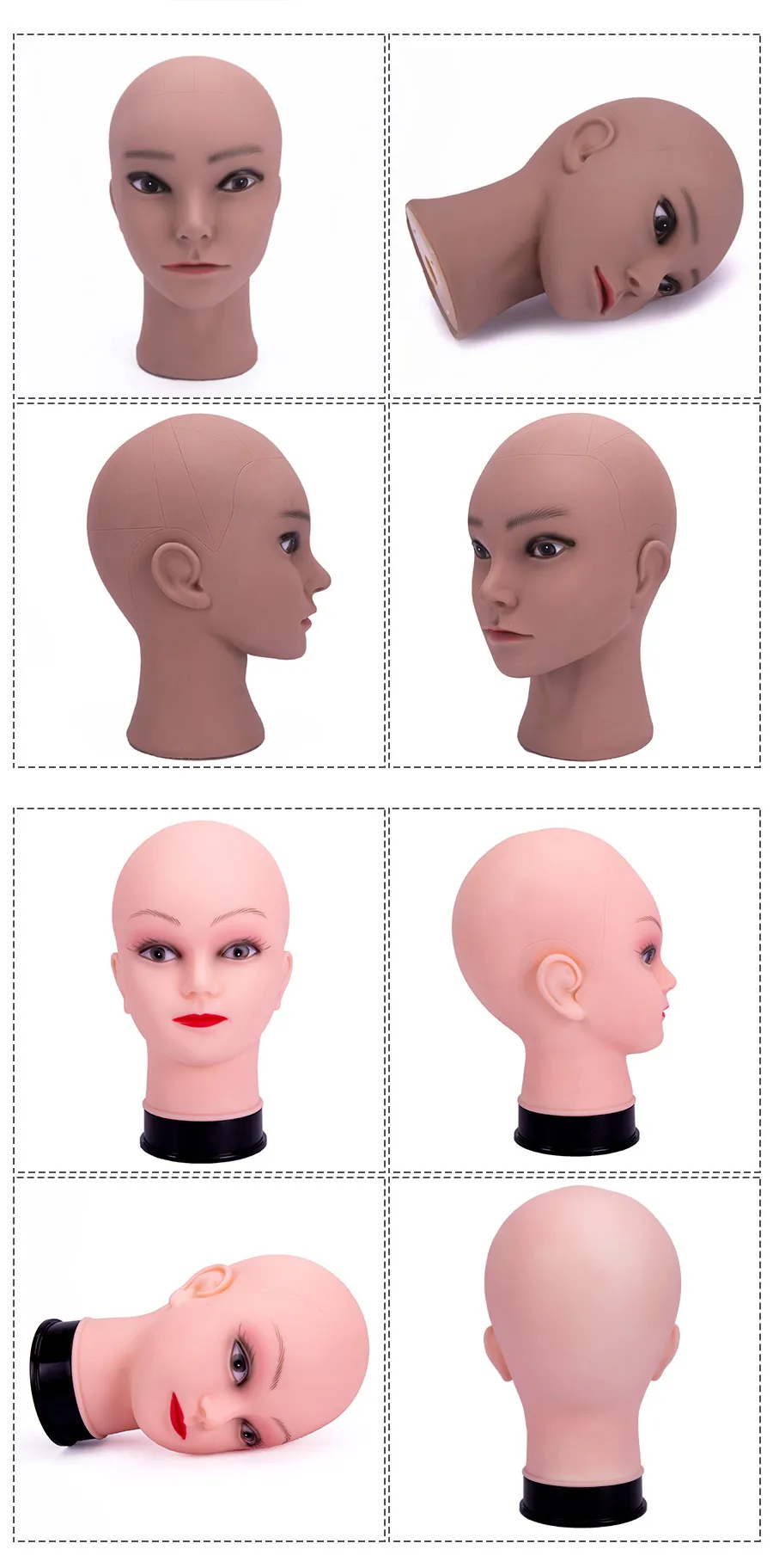 Adjustable Wig Head Female Bald Mannequin Head With Stand Holder  Cosmetology Practice African Training Manikin Head For Hair Styling Wigs  Making 230412 From Mang07, $15.86