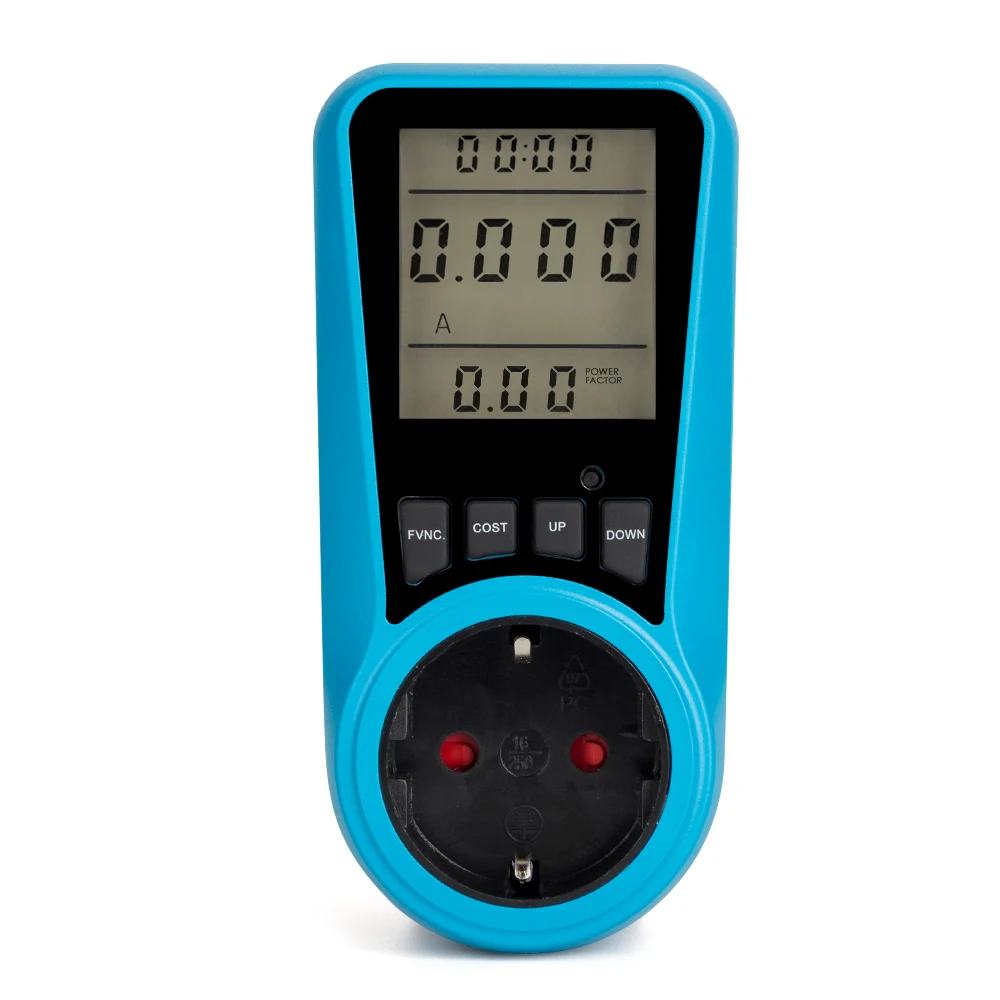 

LCD Electricity Usage Power Meter Socket Smart Home Socket EU Plug Energy Watt Volt Amp Wattage KWH Consumption Analyzer Monitor