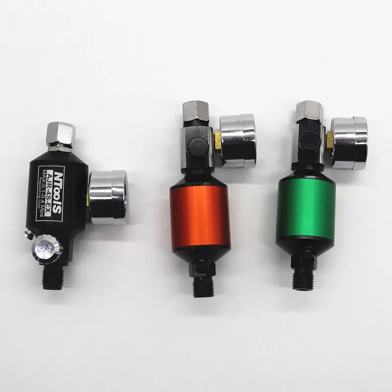 에어 필터 스프레이 건이 있는 에어 레귤레이터 에어 레귤레이터 게이지 에어 스프레이 인라인 워터 트랩 필터 도구 페인트 스프레이 건 레귤레이터