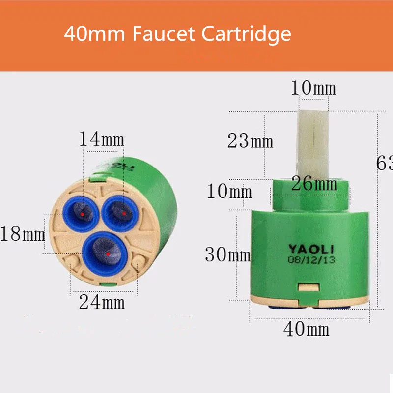 Faucet Cartridge 35mm or 40mm Size Faucet Tap Mixer Accessories 3 Years Quality Ceramic