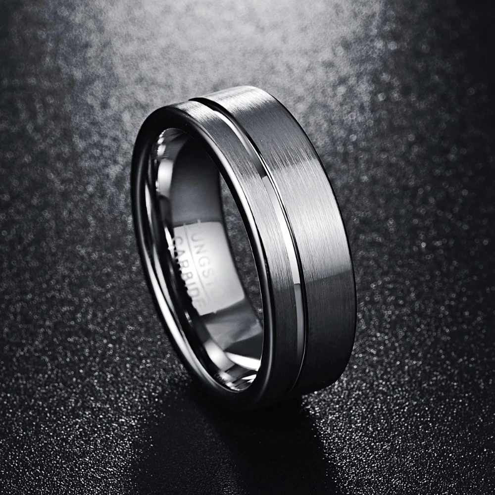 Fashion Wedding Rings Engagement Simple Unisex Stainless Steel For Men Women Anniversary Gift Jewelry