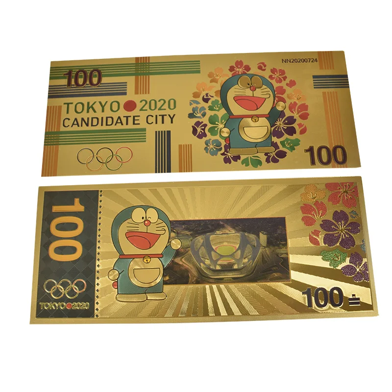 10 шт./партия, Горячая Япония Doraemon, Япония,, город-искатель, коллекция 100, золотые банкноты, банкноты для сбора и подарков
