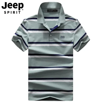 

2020 New JEEP SPIRIT Brand Polo Shirt Men Summer Shirt Men Striped Business Fashion Casual Polos Para Hombre Plus Size M-XXXL