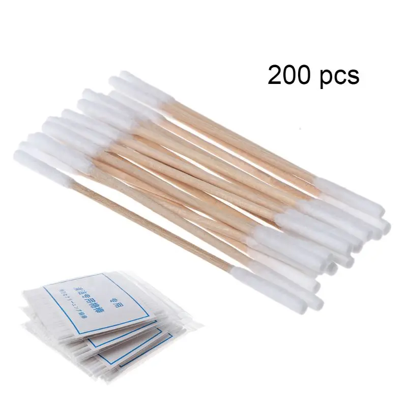 

200Pcs/Box Wooden Cotton Swabs Double Head Cleaning Sticks for IQOS Heating Vape Clean Tools Accessories