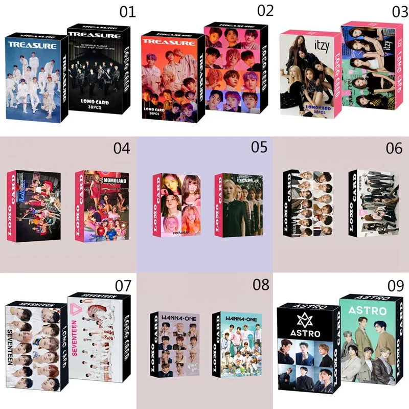 30 шт./компл. Kpop ITZY SEVENTEEN want ONE ASTRO MOMOLAND TREASURE Photocard HD фотоальбом LOMO Card для поклонников