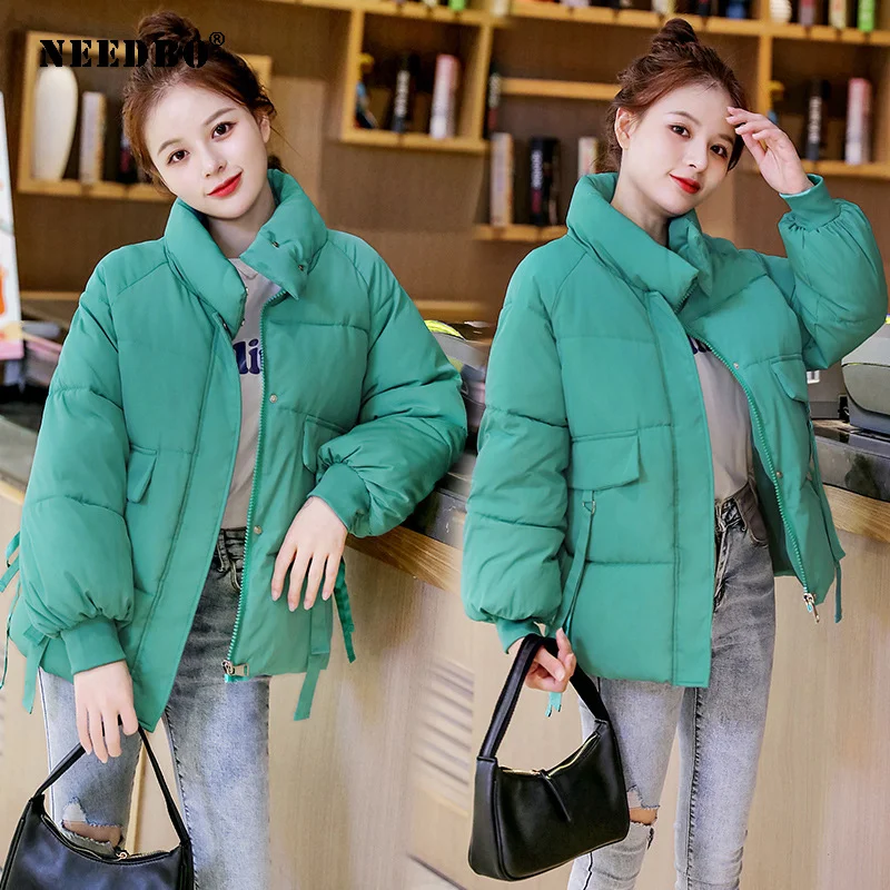 

NEEDBO Winter Jacket Women 2020 Parka Puffer Jacket Women Winter Coat Warm Plus Size Solid Standard Collar Casual Casaco Outwear