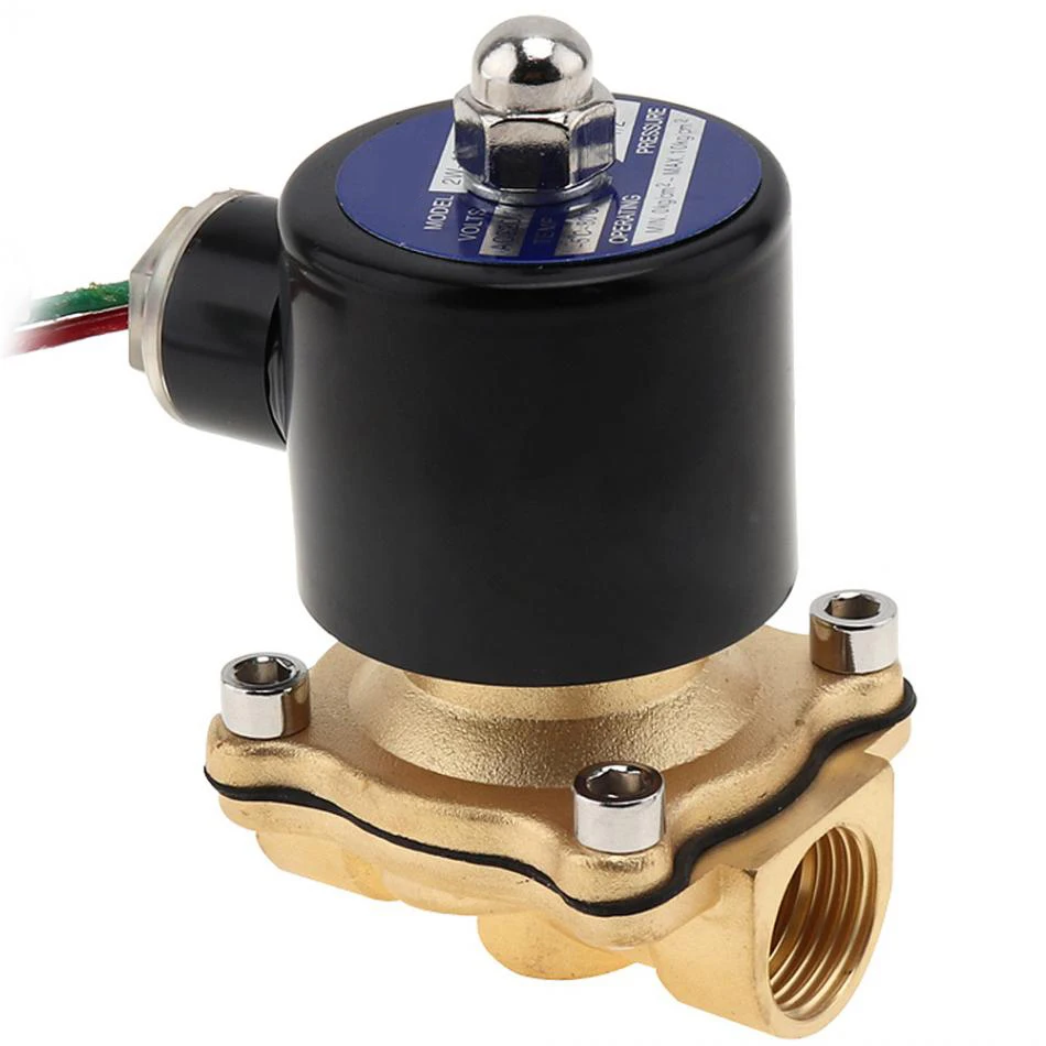 

1/2 Brass Electric Solenoid Valve 110V 220V AC Water Air Normally Closed NBR P1