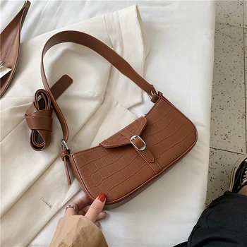 

Quality Stone Pattern Small Women Underarm Bag PU Leather Shoulder Bags For Women 2020 Lady Crossbody Bag Female Handbags