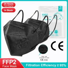 5-100 шт., респираторные маски FPP2, черные
