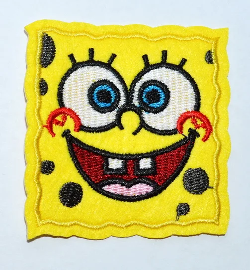 

(5 шт.) Желтая вышитая аппликация в стиле ретро с изображением улыбающегося торта, аппликация для утюга (около 6,4*6,4 см)