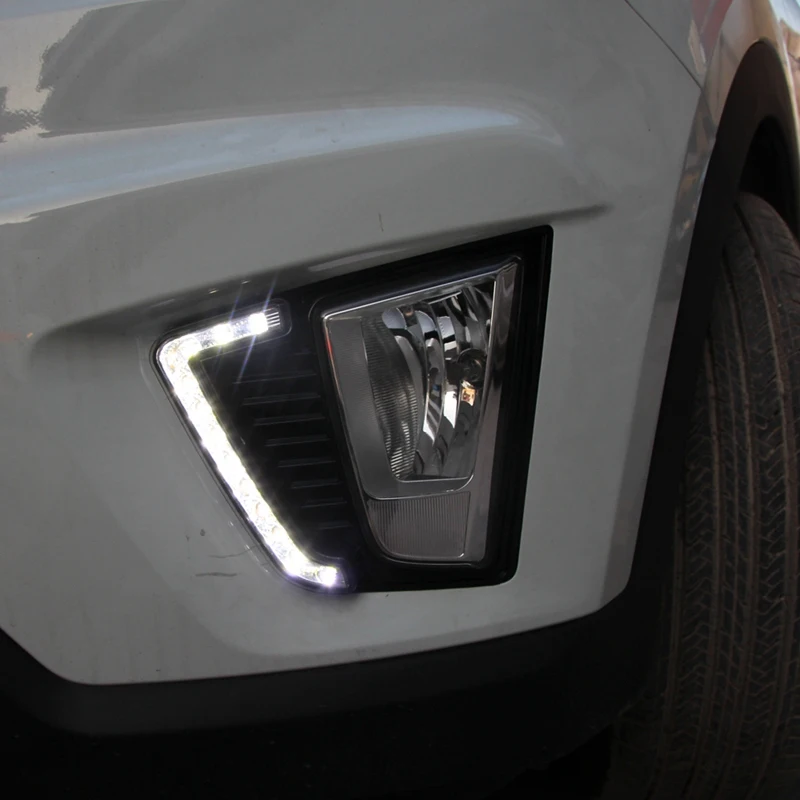 Светодиодный дневной светильник 12V Светодиодный светильник DRL конкретных для hyundai IX25 с указатель поворота светильник