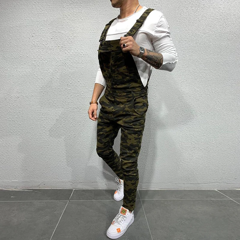 Spring Male Sleeveless Trousers Work Jumpsuit Men Pocket Overalls Pants Man Suspender Five Color Autumn Jumpsuit Casual 2019