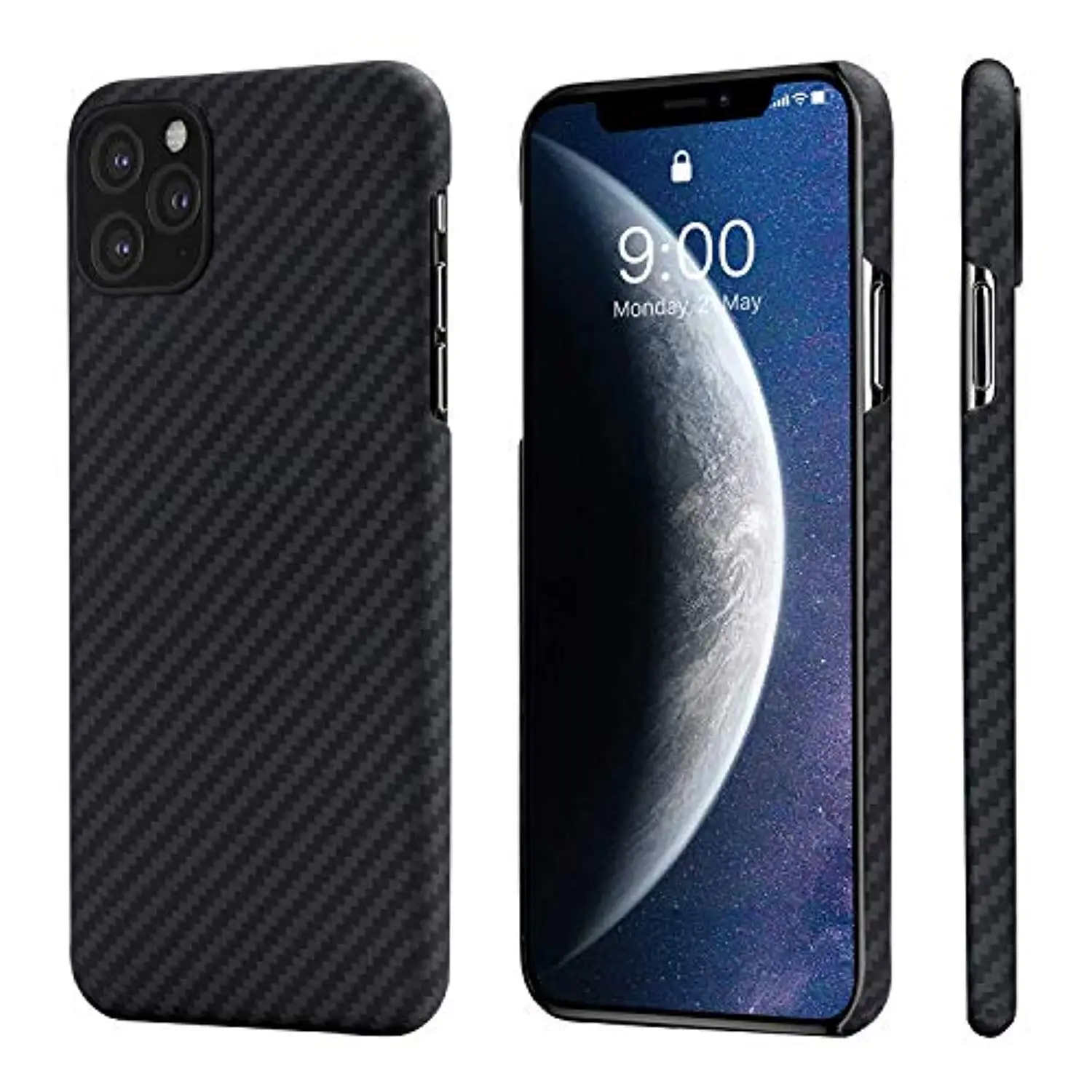 Армированный чехол для телефона из углеродного волокна s для iPhone 11 Pro Max XS XR X 6 6s 7 8 Plus, чехол из полипропилена, супер противоударный чехол, чехол Caso чехол - Цвет: Черный