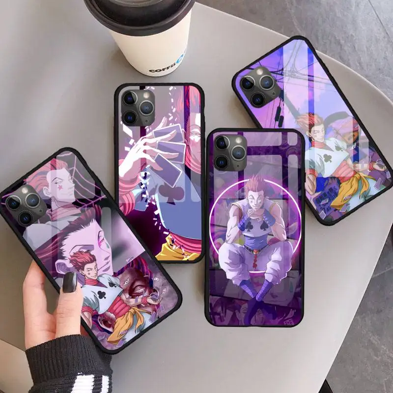 Hisoka HxH аниме коллажи Hunte чехол для телефона из закаленного стекла iphone 11 12 PRO MAX X XS XR