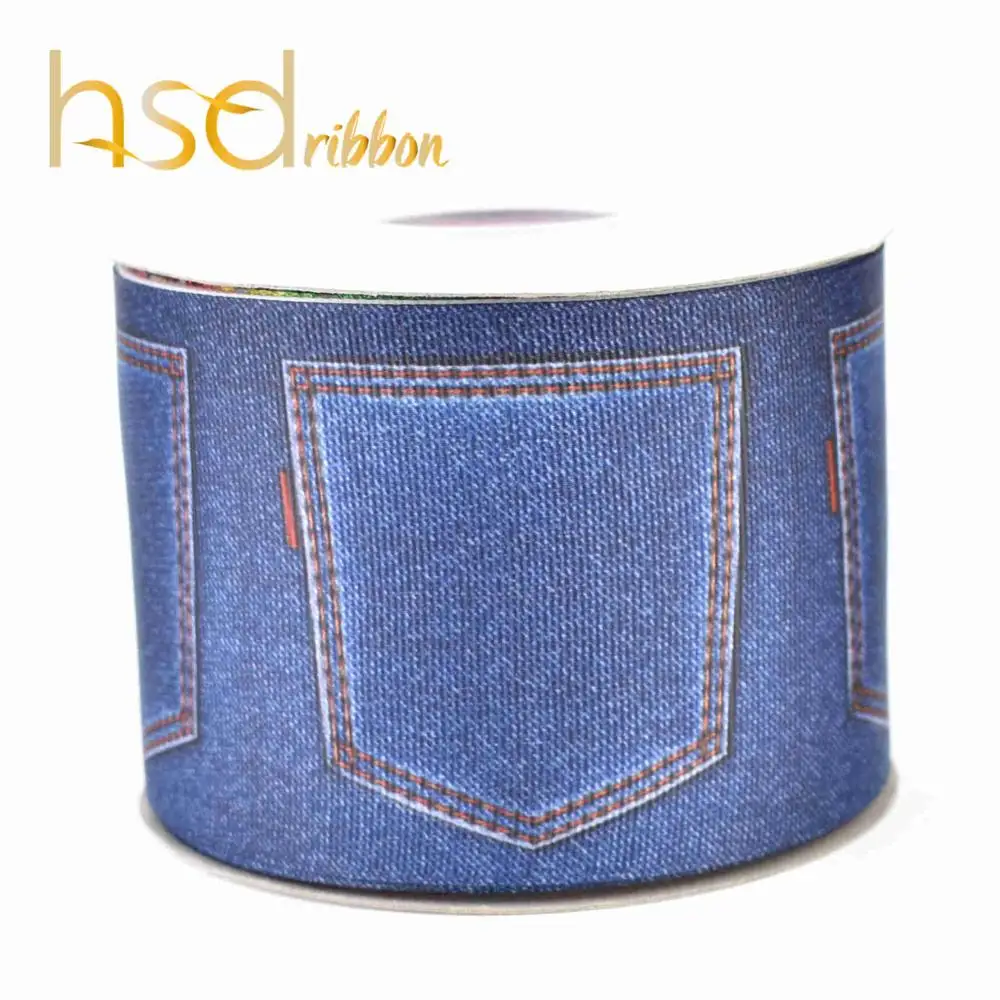 HSDCraft 22 мм 25 мм 38 мм 50 мм 75 мм джинсовая Серия HT на Grosgrain ленты для diy - Цвет: 01