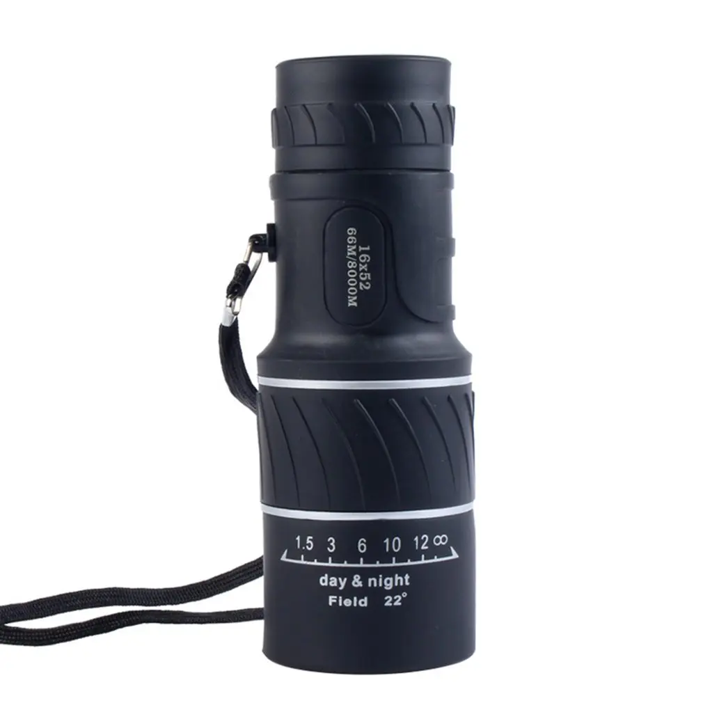 

Portable 16 X 52 High Over Binoculars Telescope Monocular 66 / 8000M Plastic Binoculars Outdoor Black Outdoor Sports Telescope