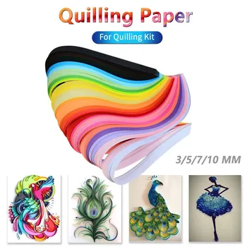 

260PCS 26 Colours Quilling Strips Quilling Paper 3/5/7/10mm For Quilling Kit