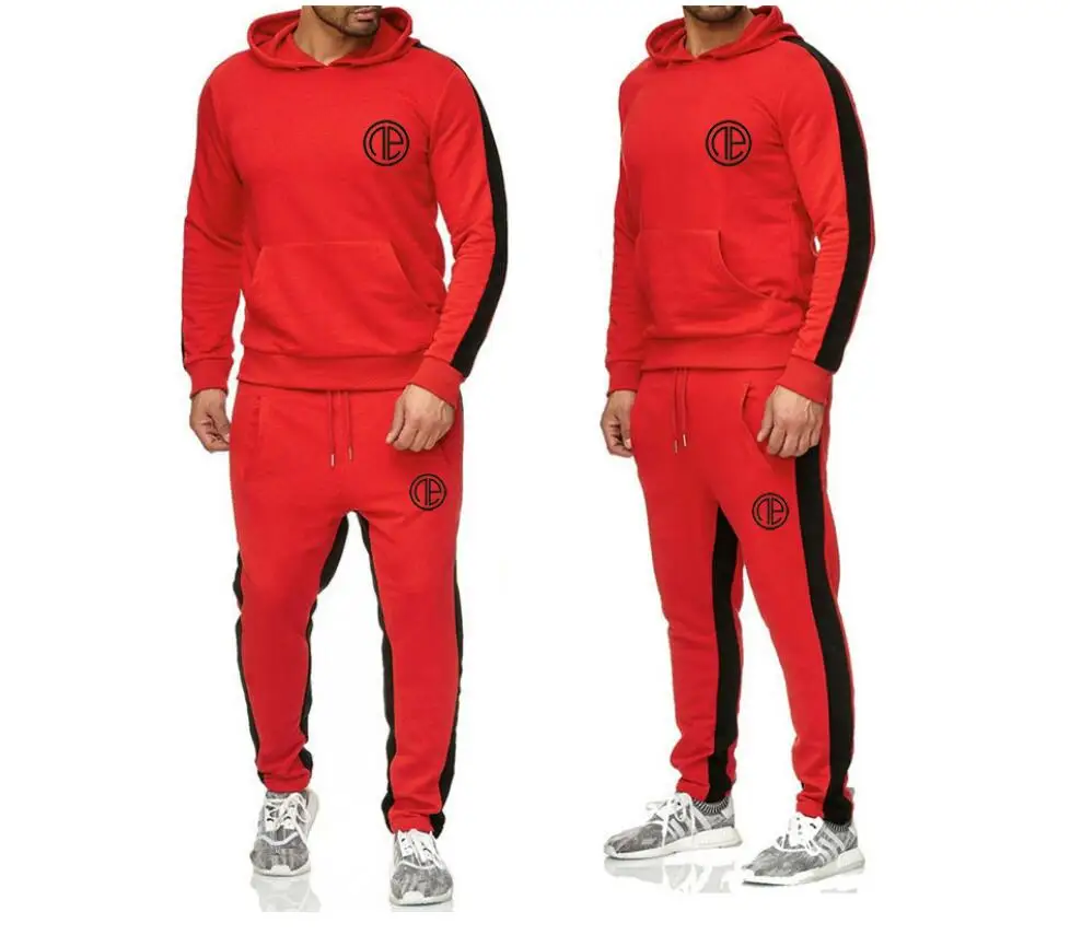 

2019 Autumn Winter Fleece Sportsuit TracksuitSolid Hoodie Coat For Men Casual Hip Hop Street Wear Male Sweatshirts Skateboard