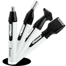 Трансграничной Лидер продаж многофункциональная электрическая машинка для стрижки волос в носу мини бритва триммер машинка для стрижки волос в носу 4-в-1 для бакенбардов Набор для бровей