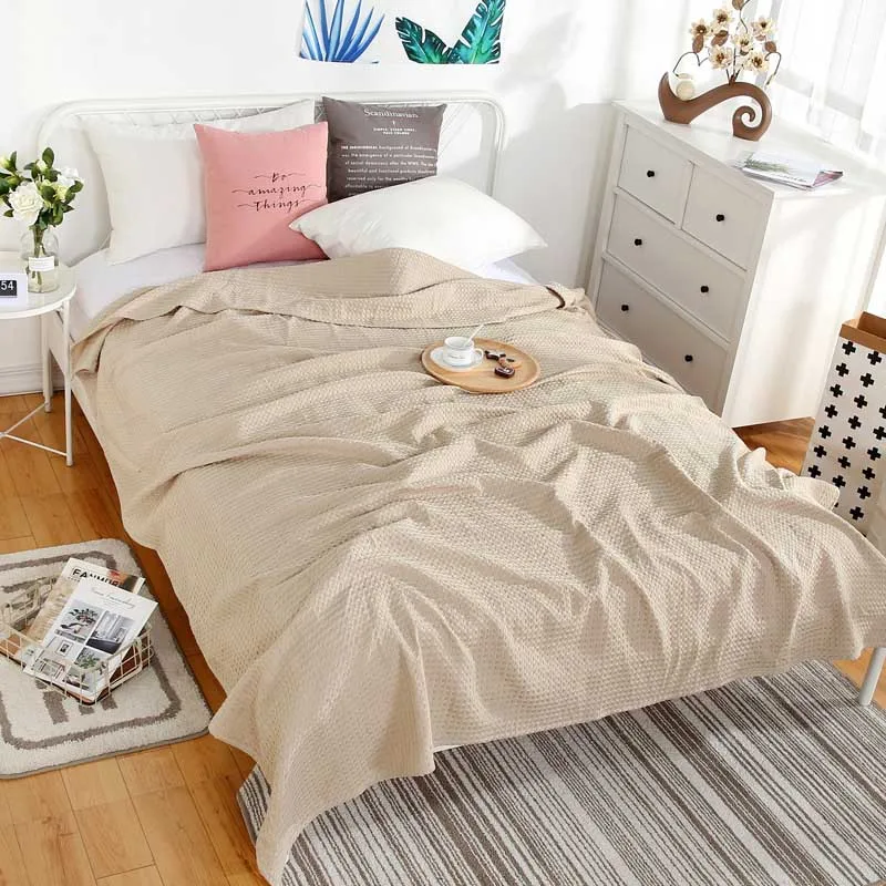 Хлопок пеленка Детская домашняя кровать одеяло офис ворс стеганное одеяло для дивана кушетка покрывало