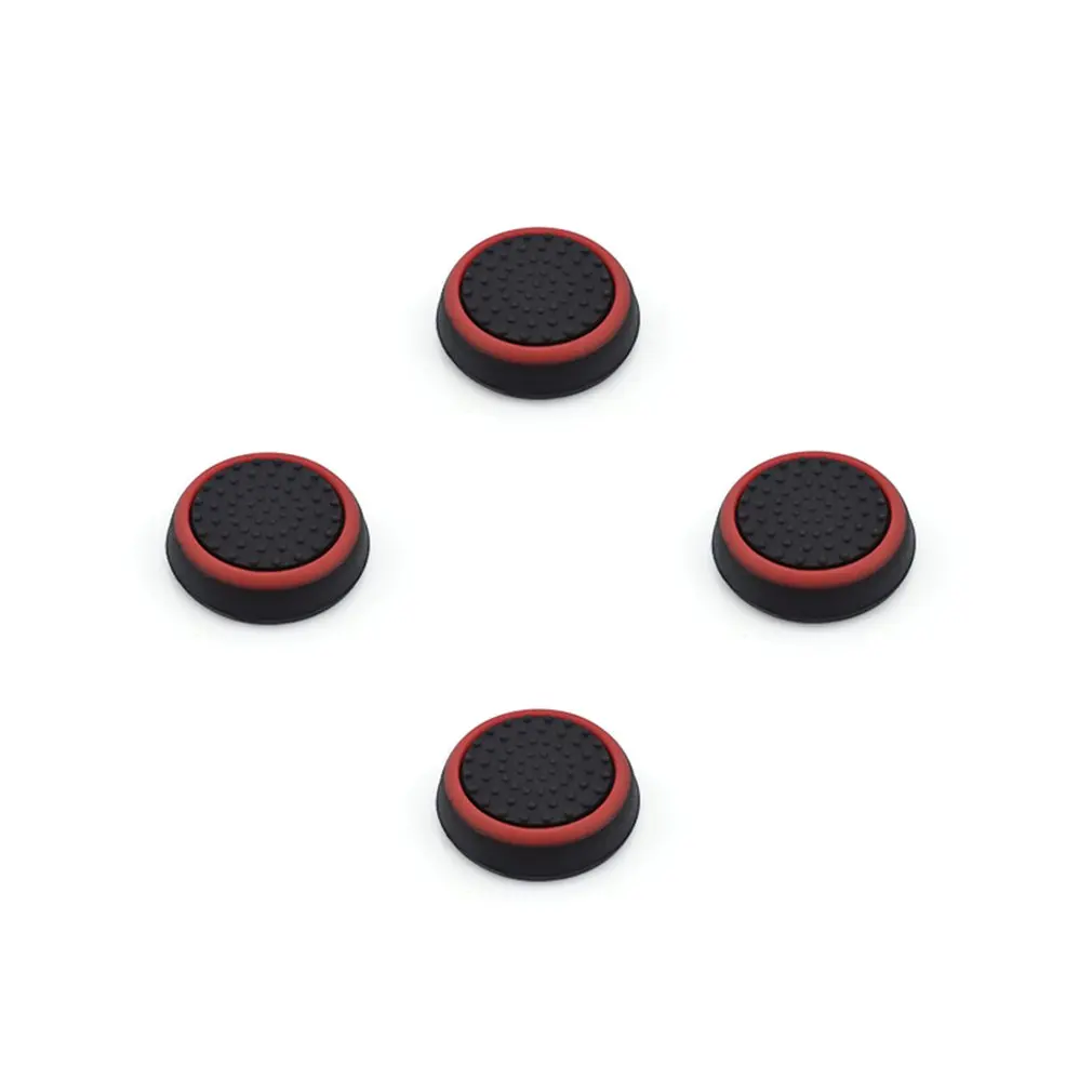 Силиконовый захват большого пальца крышки для Playstation 4 Ps4 Pro тонкие силиконовые аналоговые накладки для джойстика Крышка для Xbox Ps3 Ps4 аксессуары - Цвет: black red