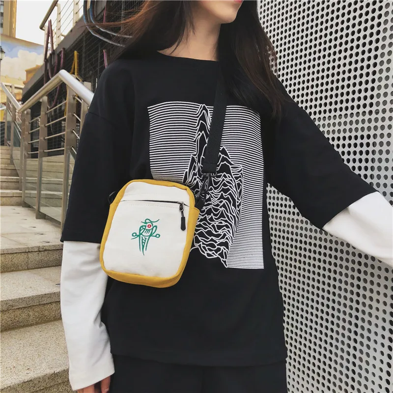 

Canvas Bag Women's Shoulder Oblique Japanese-style Students Versatile Casual Shoulder Disco Dancing Bag Korean-style Harajuku IN