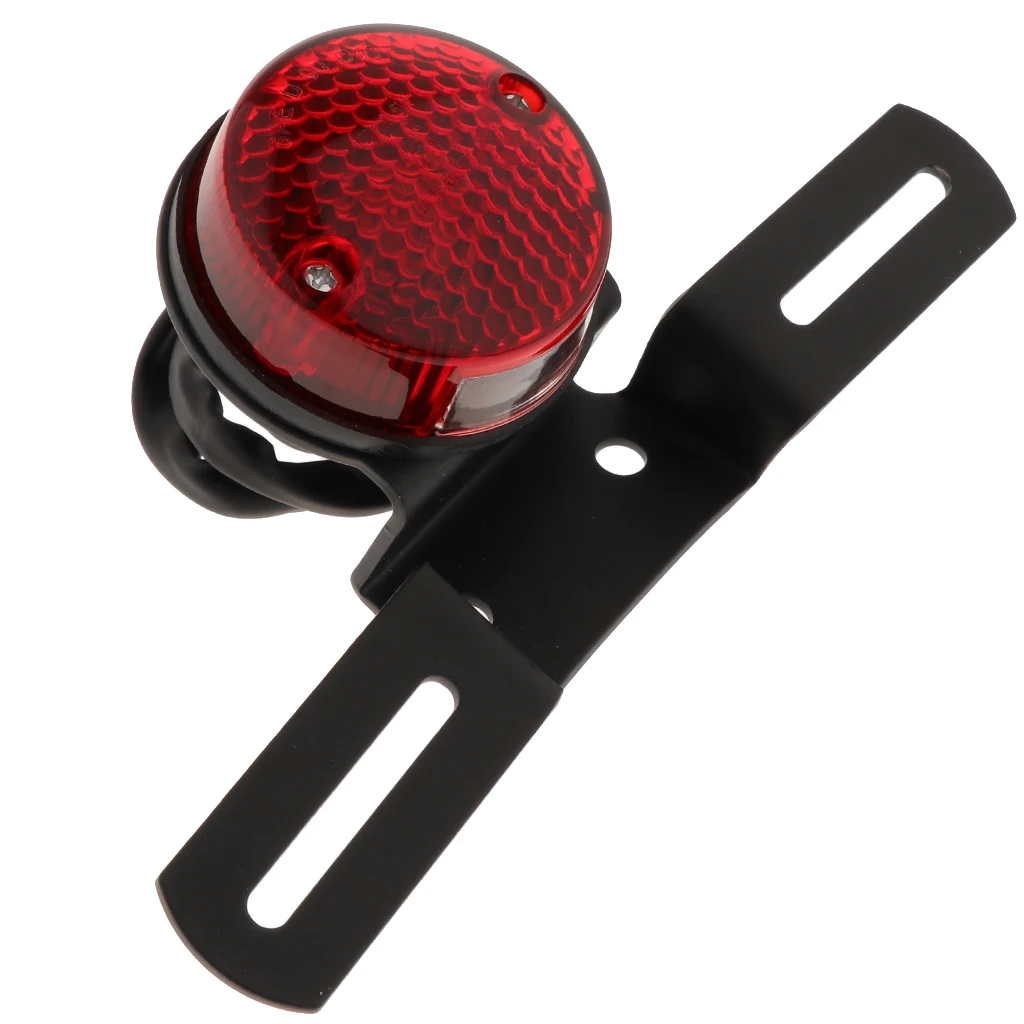 Universal Motorcycle / Motorbike Stop/Tail Twin Round Rear Light  Round Motorcycle Brake Tail Light