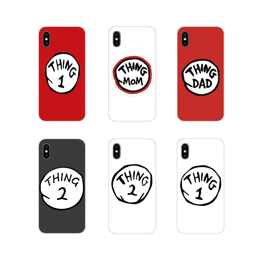 

For Samsung A10 A30 A40 A50 A60 A70 Galaxy S2 Note 2 3 Oneplus 3T 5T 6T Accessories Phone Shell Covers Thing 1 Thing 2 dad mom