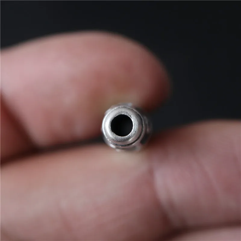 Preise 100% 925 silber 9 augen DZI Perlen Thai Silber Glück Symbol Tibetischen DZI Perlen Sterling Gute Luck Perlen DIY Schmuck erkenntnisse Perle