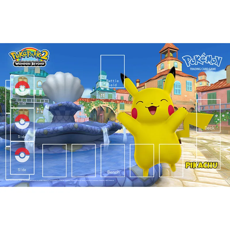 Игровой коврик Takara Tomy Pokemon Park Pikachu настольная игра для детей игровой TCG большой