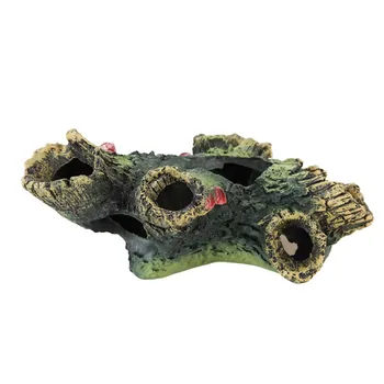 

Aquarium Artificial Wood Decoration Fish Tank Decorative Trunk Driftwood Cave Shelter Ornament For Fish Shrimp 12x7x11cm
