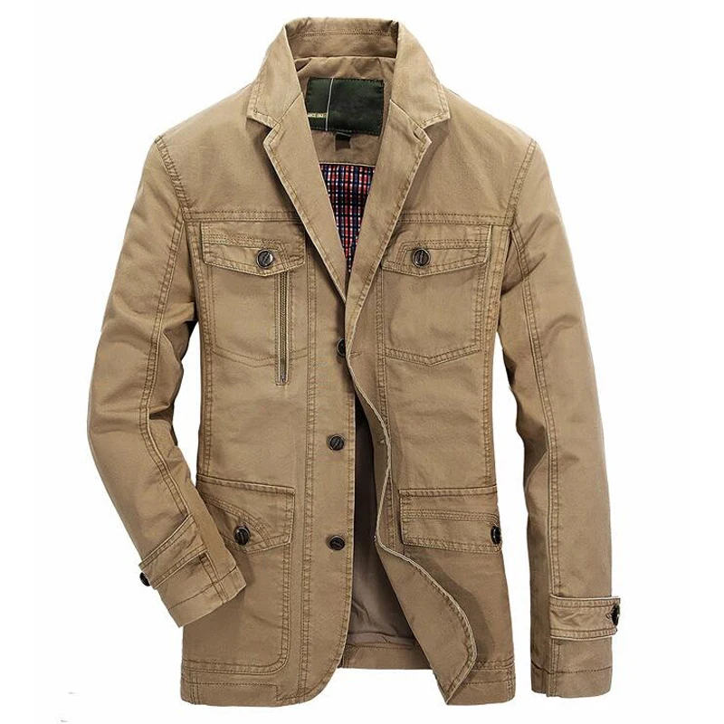 

Man's Plus Size 5xl Blazers Jackets Cotton Casual Jacket Mens Spring Autumn Outwear Military Suit Coats Male streetwear clothes