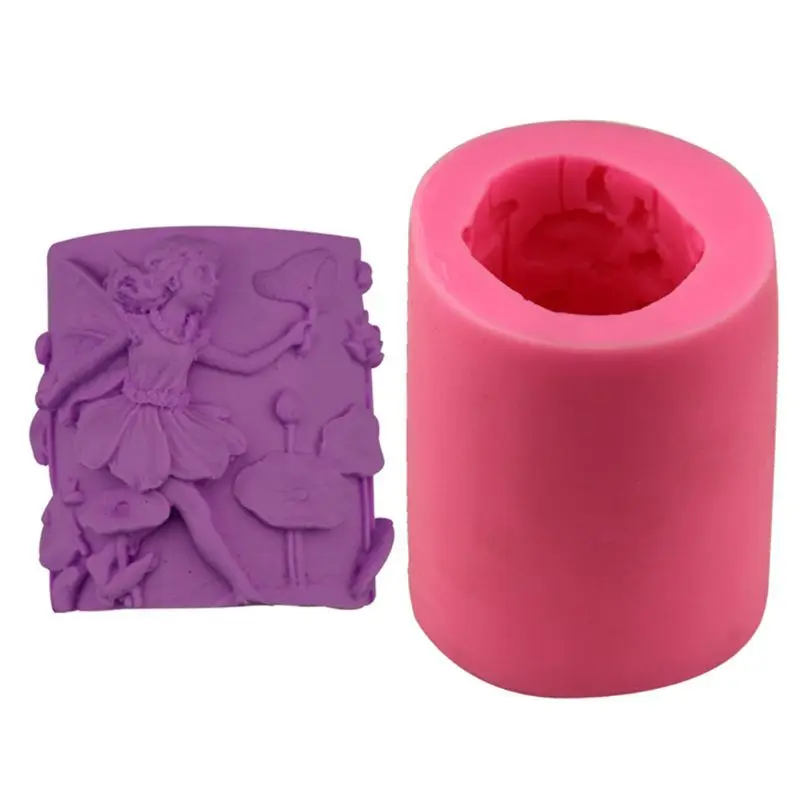 3D Лотос Девушка силиконовая форма для мыла DIY Глиняная свеча «сделай сам» Торт Шоколад Декор T8WB