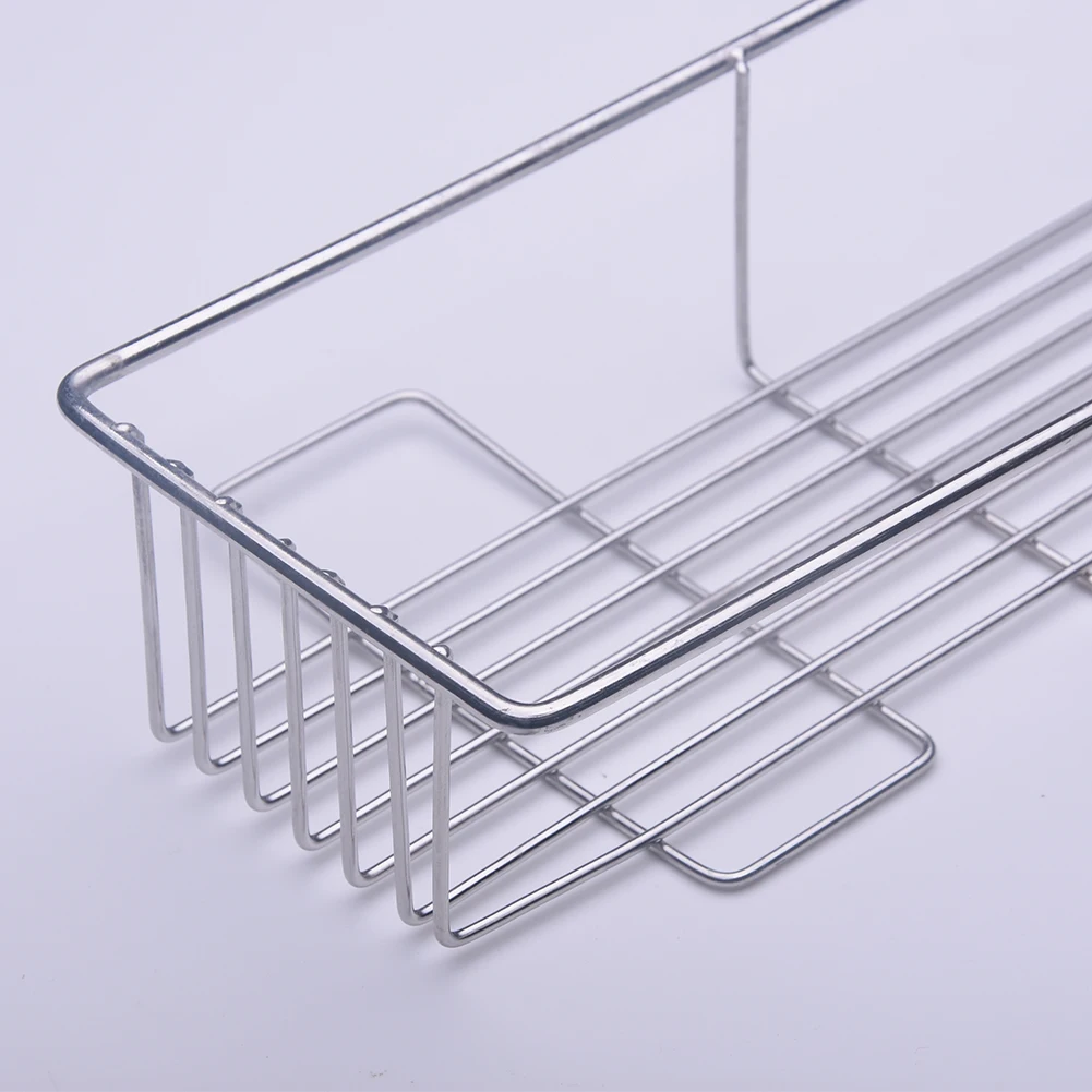 Rack Wall-mounted Multifunctional Hanging Storage Basket Home Organizer Practical Holder Stainless Steel Bathroom