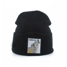 Волк шапочка с животными Для мужчин теплая вязаная детская Шапки для женские шляпы хип-хоп головные уборы Skullies капот Кепка в стиле унисекс дропшиппинг