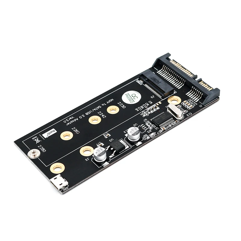 M.2 к USB SATA адаптер SATA-Bus NGFF M.2 ключ B к SATA 2,5 с USB 2,0 и 3,5 HDD кронштейн адаптер рейзер для 2230-2280 M2 SSD