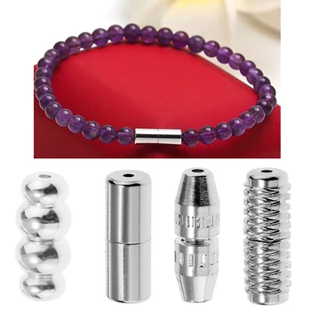 

925 Sterling Silver Barrel Screw Clasps for Bracelet Necklace Connectors 1.2mm Hole