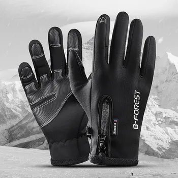 

Touch Screen Bike Gloves Men Women Winter Thermal Windproof Warm Full Finger Cycling Glove Anti-slip Bicycle Gloves New
