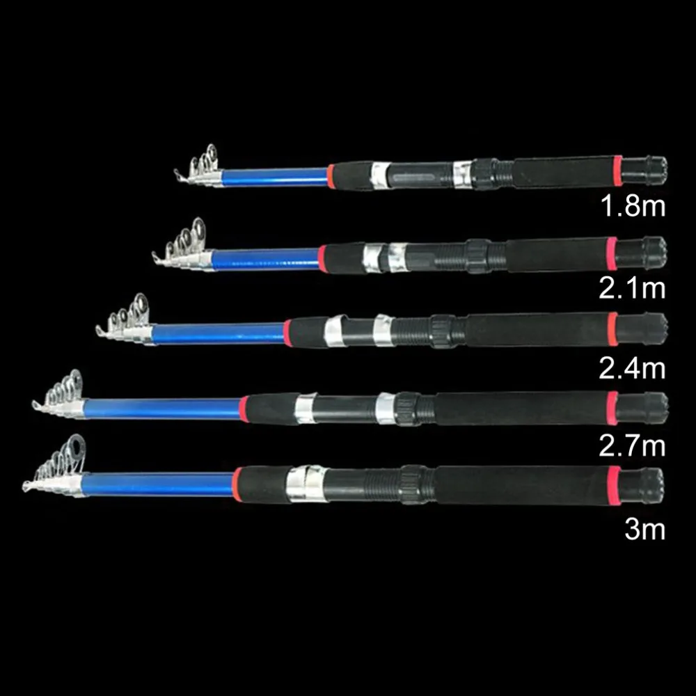 OUTAD 2,4 м/2,7 м/3 м Стекловолоконная телескопическая удочка комбинированный набор складной Удочка с 200 рыболовной катушкой комплекты рыболовных инструментов