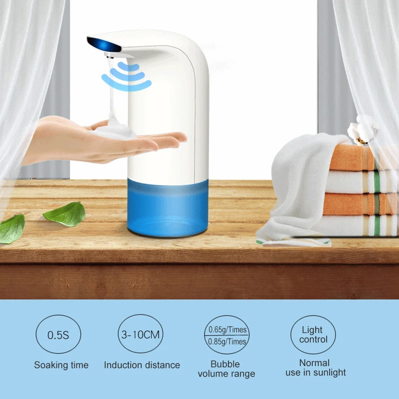 

Intelligent Soap Dispenser Automatic Induction Foaming Liquid Shampoo Holder Container Smart Sensor Infrared Sensor Hand Washing