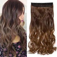 S-noilite, 47 цветов, 24 дюйма, длинные волнистые женские волосы на заколках, цельные синтетические волосы для наращивания, черный, коричневый, накладные волосы на заколках для женщин