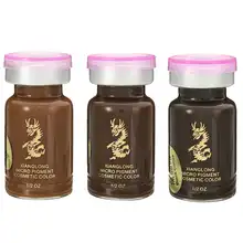 15 мл полу-перманентный макияж для бровей чернила профессиональный макияж, пигмент, профессиональное коричневое 3D микропигментатион чернила для бровей эмульсии 3 цвета